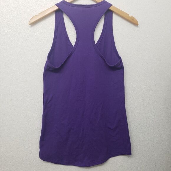 Ideal T By Next Level Stop And Smell The Rose Purple and Gold Tank Top Size S - Picture 3 of 4